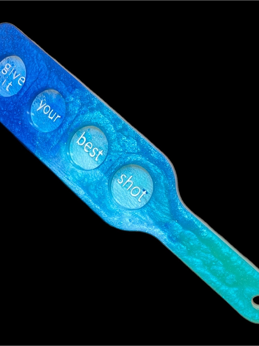 Shot Paddle Handmade Pink or 2-Tone Blue with Plastic Disposable Shot Glasses. - Picture 4 of 4